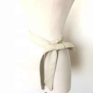 Beige Leather like Belt